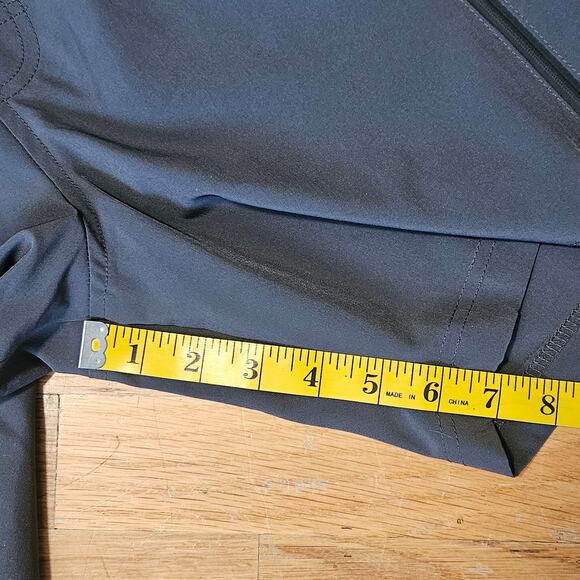 Leg3nd Athletic Gym Shorts M Gray‎ Drawstring Zip Pockets Stretch - Picture 8 of 11